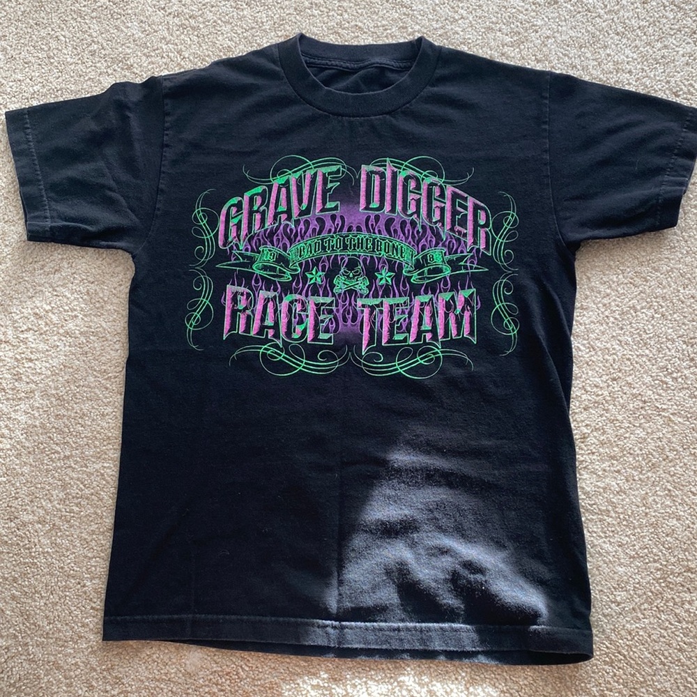 Vintage 90s grave digger monster jam t shirt